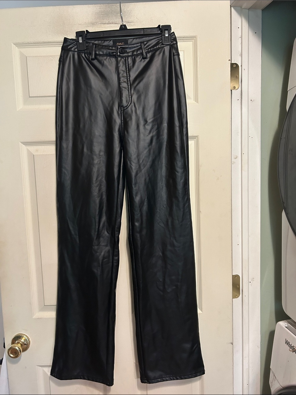 AMMO Faux Leather Black Pants Size Juniors 9